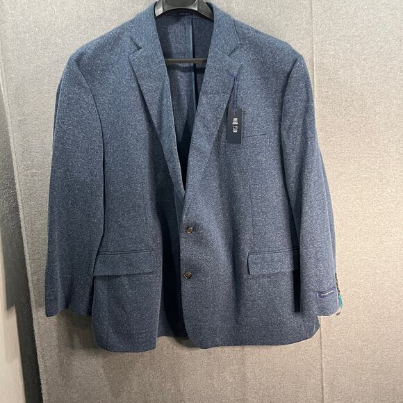 Stafford Big&Tall Mens Classic Fit Sport Coats Suits Navy Size 58REG - Picture 4 of 10